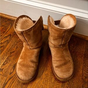 UGG Tan Shearling-Lined Boots